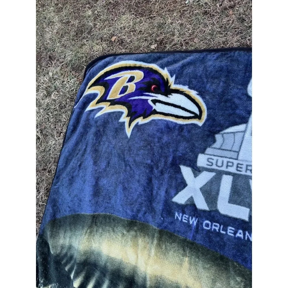 Baltimore Ravens Super Bowl XLVII Champions Blanket New‎ Orleans 2013 Super Bowl